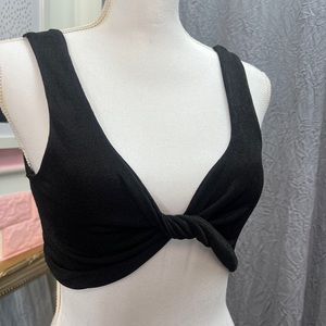 Twist front crop top